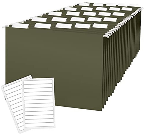Nudiuhis HäNgemappen Packung mit 25 Aktenmappen HäNgemappen Mappen für AktenschräNke