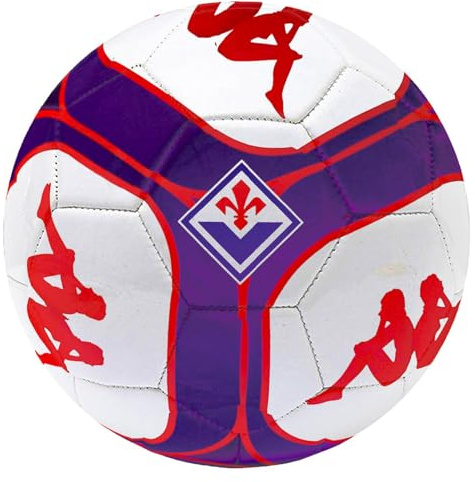 Kappa Pallone Fiorentina Palla Calcio Fiorentina Ufficiale. Modello Viola con Logo Rosso. (Misura 5 - Pallone Grande)