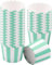 Moldes de papel para magdalenas, 50 unidades, minimoldes de papel para magdalenas, para fiestas, cumpleaños, bodas (verde)