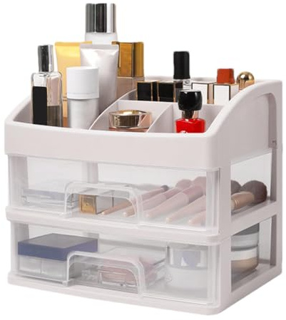Jlobnyiun Vitrinas cosméticas, caja de almacenamiento de maquillaje,Caja de almacenamiento para organizador de cosméticos - Organizador de maquillaje y organizadores impermeables para encimeras de