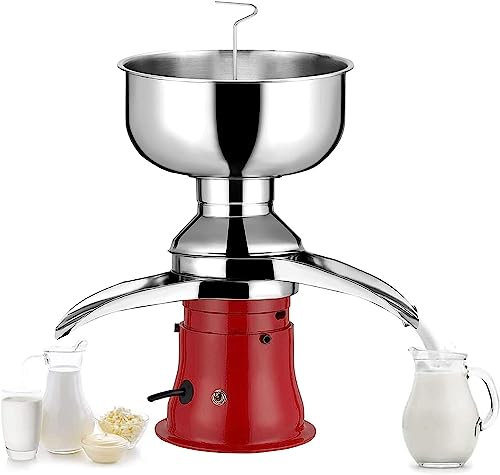 Professional Whipped Cream Dispenser Milk Centrifugal Separator, Stainless Steel Separate Machine, 50L/ H Electric Cream Separator, for Turning Raw or Whole Milk Into Cream and Skim Milk
