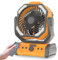 Ventilateur de Camping Rechargeable 20000mAh – Ventilateur Fonctionnant sur Batterie avec Lumière LED et Télécommande, Oscillation Automatique, Vitesse Ajustable et 4 Minuteurs, pour RV, Garage