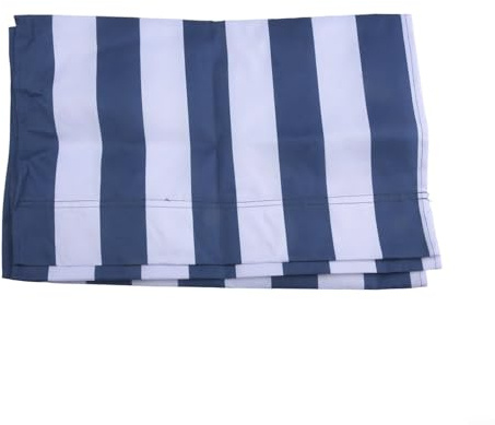 URPIZY Strandliegen-Ersatzbezug Polyester Liegestuhlbezug 120X44 Cm Weiß Blau Gestreift Wasserdicht Schnelltrocknend Universell Für Sonnenliege Gartenliege Campingstuhl Klappstuhl(1pc)