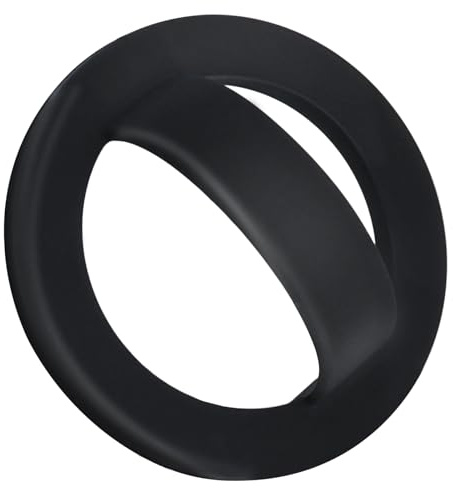 Magnetic Silicone Ring Grip Phone Holder, Rotating Finger Loop Ring Grip Holder, Soft and Portable, Strong Magnetic Attraction, Compatible with Magsafe Phone Case (Black)