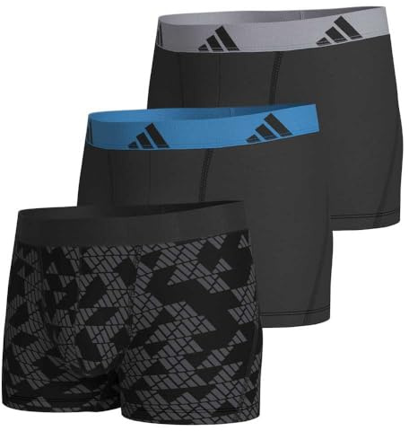 adidas Biancheria Intima da Uomo Active Flex in Cotone, 3 Assortiti, S