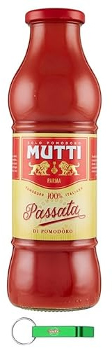 Mutti Passata di Pomodoro Tomatenpaste 4 x 700g Tomaten sauce 100% Italienisch + Beni Culinari Kostenloser Schlüsselanhänger