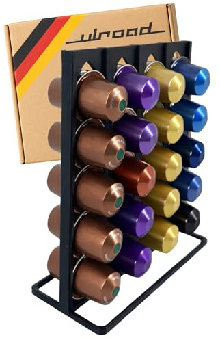 ULROAD Stativ kapselhållare lämplig för Nespresso kapslar 40 kapslar – tillverkad i Tyskland – kapseldispenser, kapselstativ, hållare för kaffekapsel kapselmaskin tillbehör