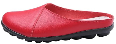 Mules skor för kvinnor sommar, slip-on träskor för kvinnor Storbritannien, avslappnade tofflor skor, lätt mjuk sula trädgårdssko enfärgade låga skor sommar komfort flip flops
