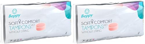 Beppy Soft Comfort Tampon avec Lubrifiant Revêtement 4 Pièces (Lot de 2)
