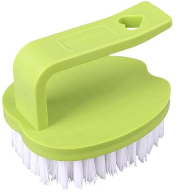 Spazzola per verdure, manico antiscivolo, gadget da cucina multifunzionale, per frutta, uova, patate, padelle, cucina, bagno, piastrelle