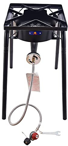 ARC - Quemador de gas propano de 200,000 BTU para exteriores, con patas extraíbles, ideal para woks, sartenes y ollas