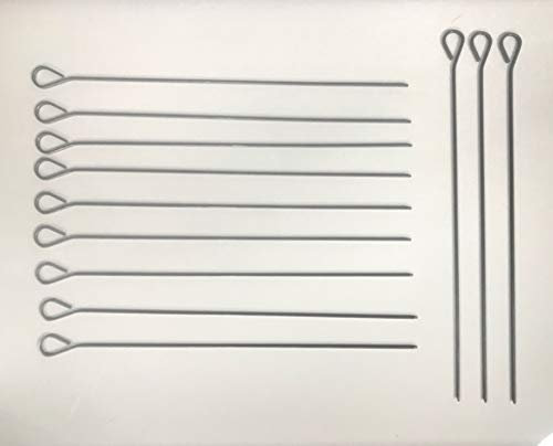 Piques à brochettes plates, inox 420 25cm, lot de 20