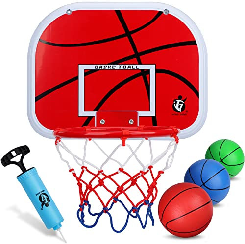 Mini Basketballkorb Basketball Reifen für Kinder Erwachsene, über Tür Basketball Reifen mit 3 Gummibällen, Basketballkorb fürs Zimmer, Indoor Sportspielzeug, Pool Basketball