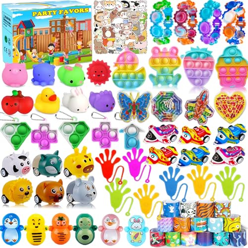 126 Pcs Party Favors for Kids 4-8-12,Easter Egg Fillers,Treasure Box Toys for Classroom Prizes,Pinata Filler,Goodie Bag Stuffers,Treasure Chest Carnival Prizes,Easter Basket Stuffers