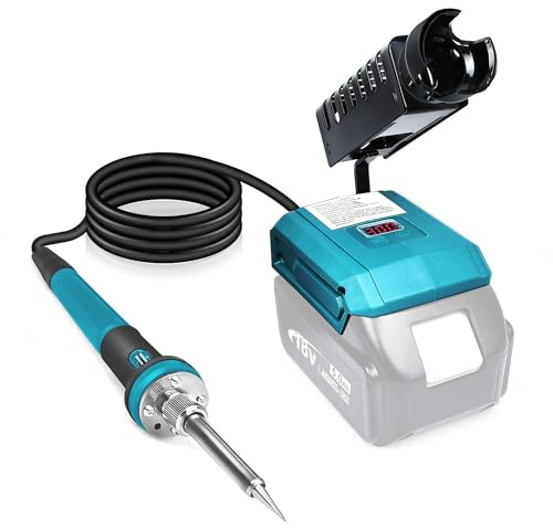 Cordless Soldering Iron Station Tool for Makita18V LXT Battery, 60W Portable Electric Soldering Iron Kit for Makita BL1850, BL1860,BL1830 for DIY, Appliance Repair, Wire Welding(Battery NOT Included)