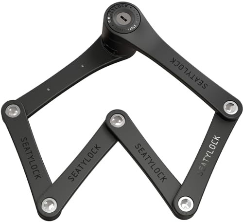 FoldyLock Mini Faltschloss mit Schlüssel - Patentiertes Testsieger Fahrradschloss mit Halterung für hohe Sicherheit - Starkes und Leichtes Fahrrad Schloss für City Bikes und e Scooter - 75 cm