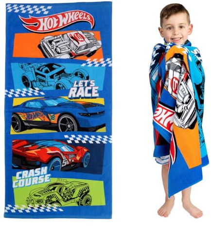 MGKEOUF Cars Beach Towel Kids Swim Bath Poncho Swimming Wrap Children's Bath Towels for Boys Girls TV Show Gift 60 x 120 cm