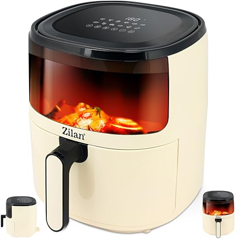 Heissluftfritteuse 5 Liter Heißluft-Frittieren Mini Backofen Heißluftfritteuse - Grillen Backen Dörren Frittieren Friteuse ohne Öl Airfryer Heißluftofen Heißluftgrill Fritteuse 1500 Watt