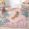 Aldopein Washable Hippie Rugs Boho Vintage Tropical Jungle 4x6 Area Rugs Accent Oriental Carpet for Bedroom Kitchen Dining Living Room Modern Indoor Entry Entrance Tribal Floor Rug