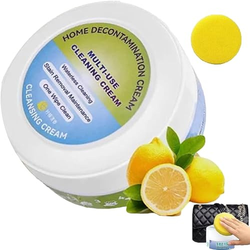 Crema multifuncional de limpieza y eliminación de manchas, crema de limpieza multifuncional para el cuidado del cuero, elimina las manchas de la limpieza del hogar, 260 g (1 unidad)