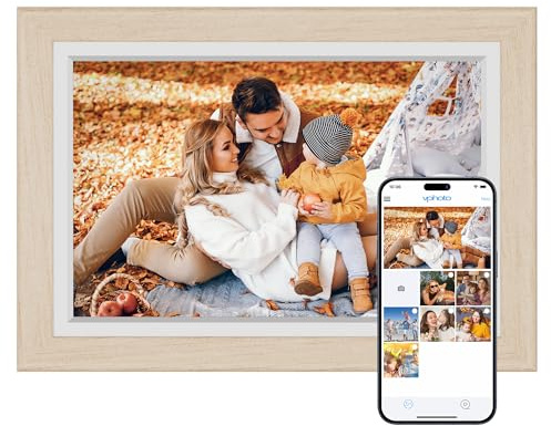 Dragon Touch Cadre Photo numérique WiFi de 10 Pouces, écran Tactile IPS, Affichage numérique des Photos, Stockage de 32 Go, Rotation Automatique, Partage de Photos Via l'application, courrier