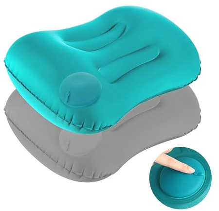 JAADU 2 PCS Oreiller Gonflable de Camping, Ultraléger Coussin de Plage, Confortable Ergonomiques Oreiller Gonflable pour La Plage, Le Camping,Les Voyages