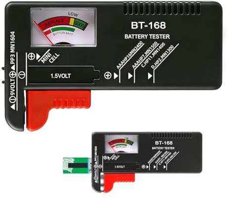 Tester universale per batteria AA/AAA/C/D/9V/1.5V batteria a bottone universale regolatore di tensione della batteria con codice colore indica volt Tester verificatore BT-168 per casa e uso quotidiano