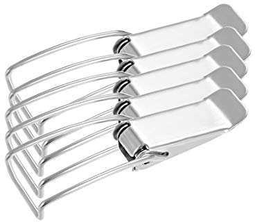 sourcing map Fermeture à Levier Fermoir Fer Ressort Chargé Basculer Loquet Capture Pince 87mm, 5pc