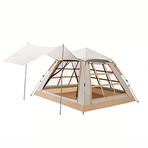 FGYAHOKN Campingzelt 4-6 Personen 240x240x155cm, Camping Zelt Wasserdicht Winddicht, Leichtes Pop Up Wurfzelt, Leicht Trekking Zelt Für 4 Jahreszeiten, Wasserdichtes Wurfzelt Festivalzelt