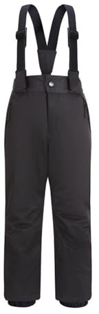 Kinder Skihose mit Abnehmbaren, Mädchen Schneehose, Thermohose für Jungen, Wasserdicht Winddicht Gefüttert Warme Hosenträgerhose mit Latz für Jungen und Mädchen