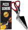 Sharp Pizza Scissors Cutter with Food Grade Safe Blades. Better Than Pizza Roller. Professional Pizza Scissors UK to Cut Pizza Like a Pro Without Removing Topping 27 cm Red and Black