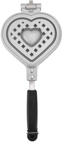 Gofrera en Forma de Corazón con Revestimiento Antiadherente, Ideal para la Preparación del Desayuno Familiar, Doble para Gofres Dorados en Todo Momento, Pequeños