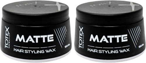Totex Matte Hair Styling Wax Pack of 2 (2 x 150 ml) | Natural Matte Finish Hair Cream Wax | Strong Hold Hair Defining Paste for Men | Long-Lasting Style, Easy Wash Out