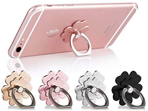 Surplex 4 pcs 360 ° Rotation Téléphone Anneau Grip Stand Titulaire pour Samsung iPhone PC Smartphone