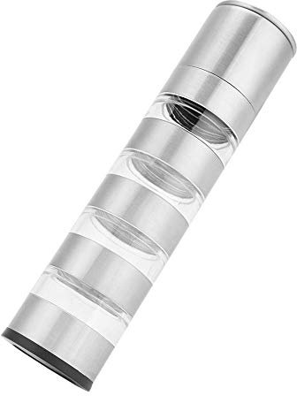 Gewürzgläser Edelstahl Gewürzdosen Würze Dosen Gewürz Schüttelflasche, Salz und Pfefferstreuer Set mehrschichtige Gewürz Behälter Kasten Schleifer für Cam Silber Zucker Salz Mehl Schokolade