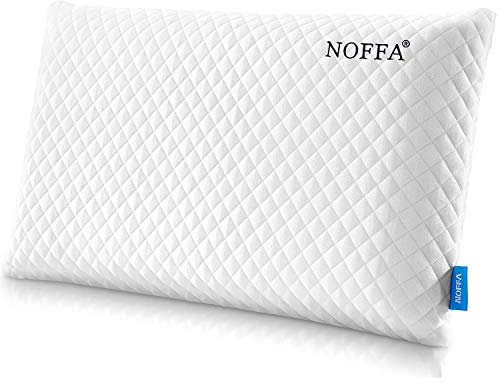 NOFFA Bouncy Orthopedic Neck Support Pillow for Sleeping, Special Foam Deep Sleep Pillow, Bed Pillow for Side, Back, Stomach Sleepers, Removable and Washable Cover (Queen Size (70 * 38 cm))