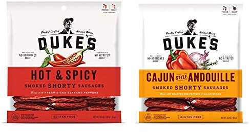 Duke's Hot & Spicy and Cajun Style Andouille Smoked Shorty Sausages