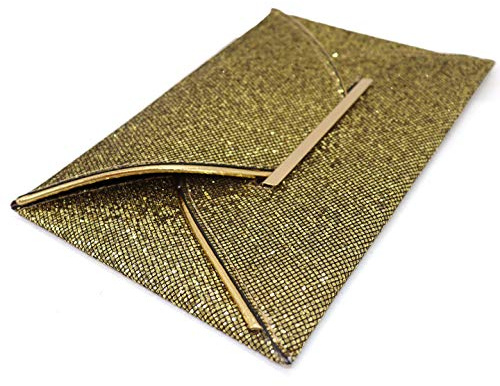 Pradize Pochette Paillettée Doré Pour Femme - 28x18 cm - 10 pouces