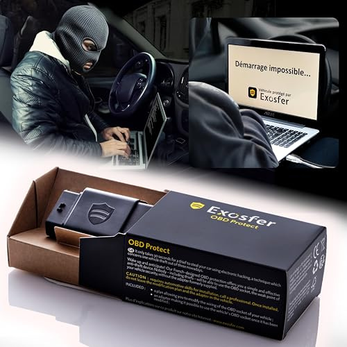 EXOSFER - OBD Protect - Antivol Voiture Universel. Bloque le Piratage OBD2 et la Reprogrammation des Clés. Protection contre le Vol Sans Effraction et Électronique - Anti Mouse Jacking.