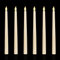 Sequpr LED Tapered Candles Beige, Flameless, Battery Operated, Pack of 6
