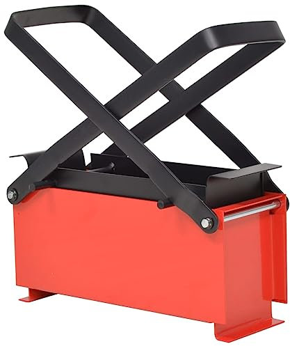 Toshilian Presse Briquettes de Papier, Presse à Briquette Compacteur de Papier Presse à Papier de Recyclage Acier 34x14x14 cm Noir et Rouge