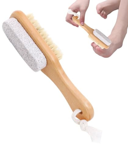 Pulitore per piedi doccia – Pietra pomice per piedi | Spazzolino per piedi doccia morbido con doppia funzione, spazzola per piedi doccia, pietra pomice per piedi, rimozione della pelle secca, tacchi