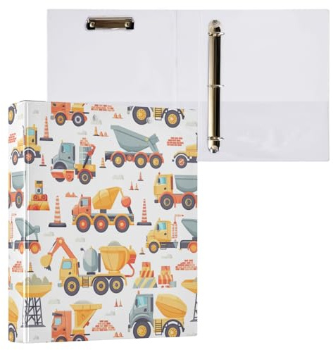 CHIFIGNO - Raccoglitore Decorativo a 3 Anelli da 1,5 Pollici con Clip Antiscivolo in Metallo, Raccoglitore Base per Appunti per Scuola, Ufficio, Casa, 1 Pezzo