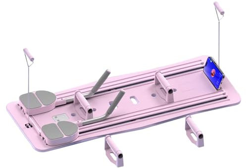 Ab Roller Wheel, Pilates Reformer Set für Ganzkörpertraining Pink