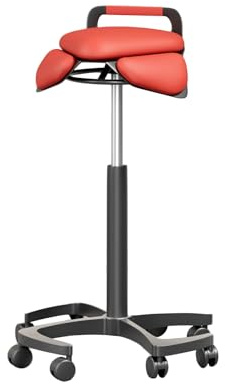 Sadelpall, Justerbar Snurrpall, Flyttbar Korrektionsstol, Lämplig For Bar/skrivbord/ståbord, Bärförmåga 150 Kg(Red)