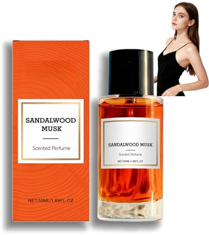 Sandalwood Body Spray, Long Lasting Body Fragrance Mist for Women, Sandalwood Hair & Body Fragrance Spray, Moisturising Perfumed Body Spray & Hair Mist, Travel Size Mini Perfume, 50ml