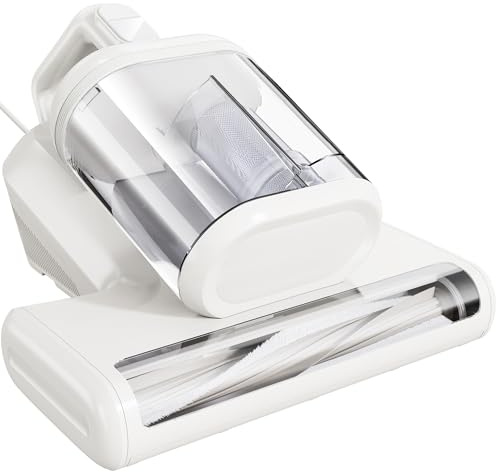 Resmafn Mattress Vacuum Cleaner with UV Light - 15KPa Handheld Bed Vacuum Cleaner Anti Dust Mite with 1L Dual Dust Cup, 60°C Heating, 5M Cord Handheld Mite Removal Machine for Bed, Sofa, Pillows