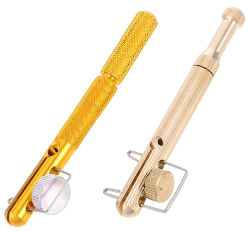 VICASKY Outil pour Nouer Les Hameçons Pince à Hameçons en Aluminium Et Cuivre, Dispositif Manuel Léger Et Compact, 2 Pièces, Accessoire De Pêche pour Voyageur, Usage Extérieur Et Pêche Sportive