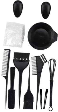 Healifty Kit para Teñir el Cabello 12 Piezas Recipientes para Mezclar Tintes Cepillo de Cerdas Firmes Protector de Orejas y Accesorios para Uso Profesional y Doméstico Salones y Casa