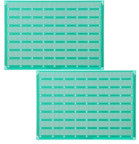VILLFUL 2 Placas de Circuito Impreso Sola Cara 15X20 CM Cinco Orificios Placa de Prototipado para Electrónica y Experimentos DIY para Adultos